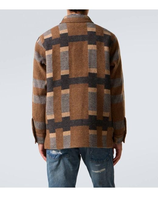 RRL Hemdjacke Aus Einem Wollgemisch in Brown für Herren
