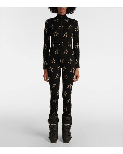 Perfect Moment Black Ski-Overall Floro Aus Einem Wollgemisch