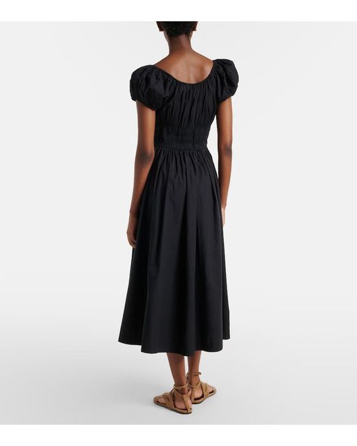 Doen Black Midikleid Quinn Aus Baumwolle