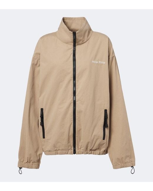 Miu Miu Natural Cotton Gabardine Jacket