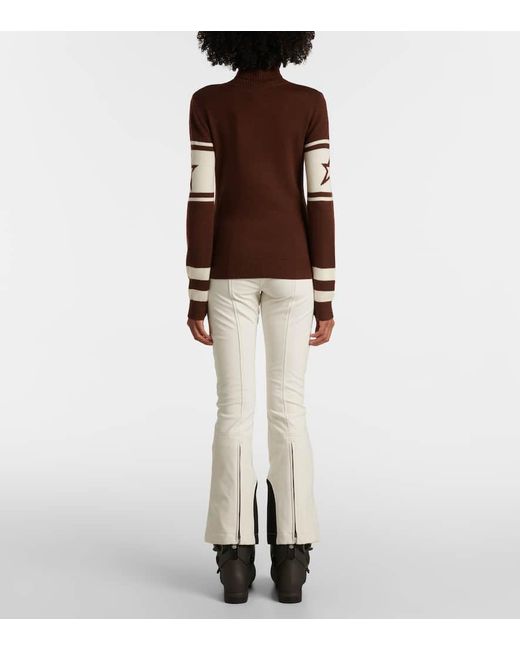 Perfect Moment Brown Skipullover Schild Aus Wolle