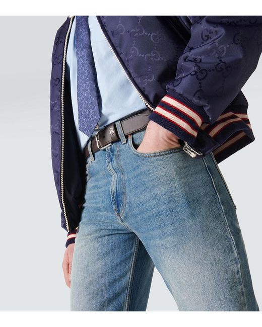 Gucci Brown Interlocking G Leather Belt for men