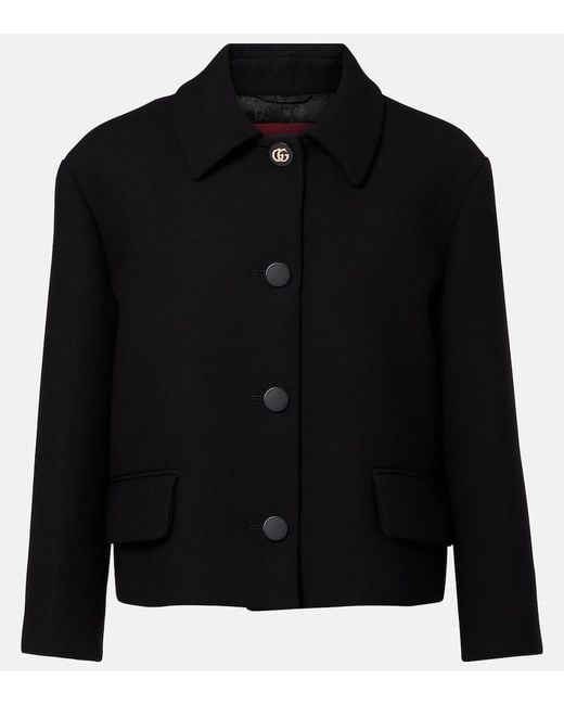 Gucci Black Double G Wool Jacket
