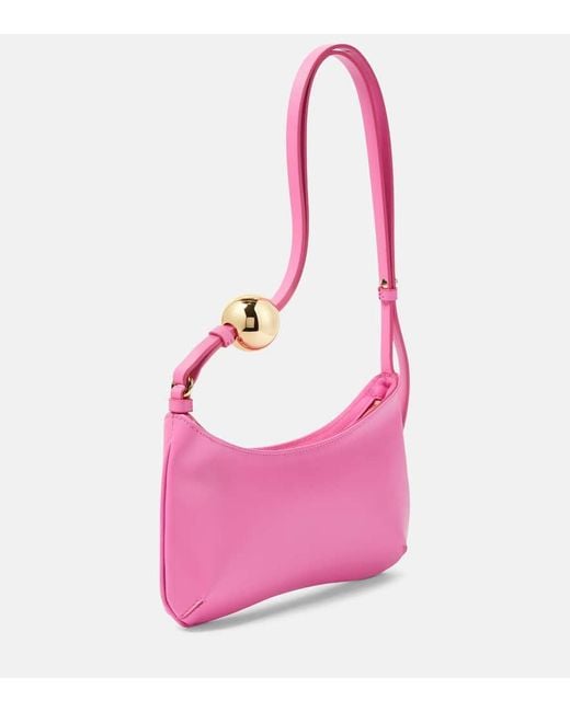 Jacquemus Pink Le Bisou Perle Leather Shoulder Bag