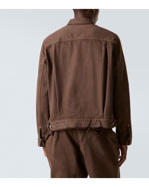 Sacai Brown Denim Jacket for men