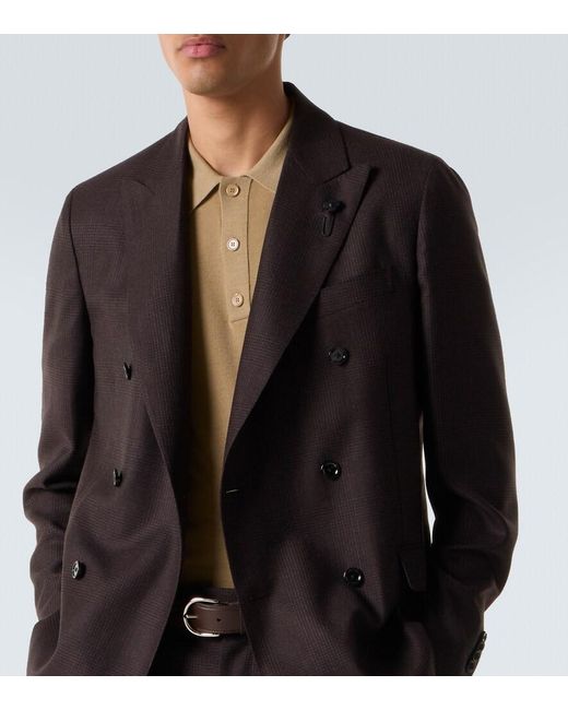 Lardini Black Virgin Wool Suit for men