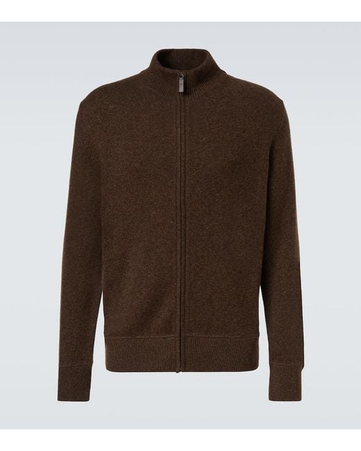 Cardigan De Lana Y Cachemir Con Cremallera Tod's de hombre de color Brown