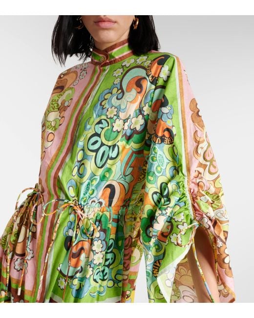 Robe longue Dreamer imprimee en coton ALÉMAIS en coloris Green