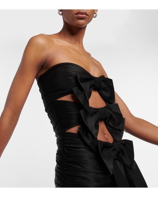 Alexandre Vauthier Black Strapless Jersey Minidress