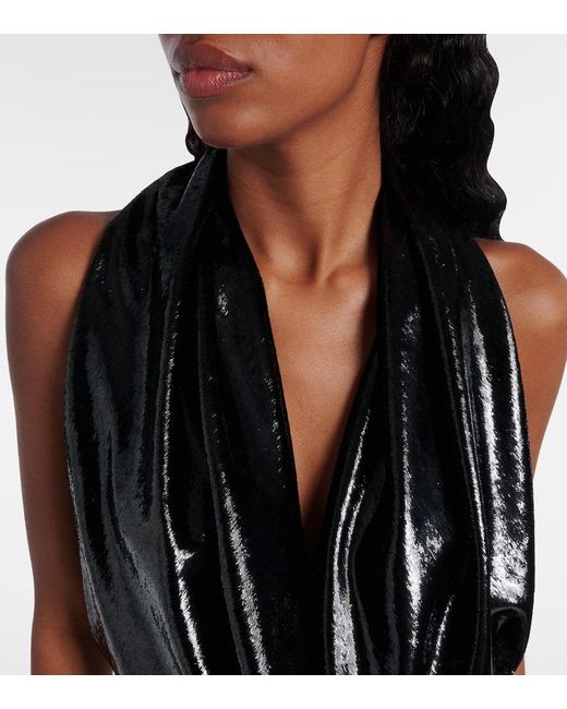 Stella McCartney Black Robe Aus Samt