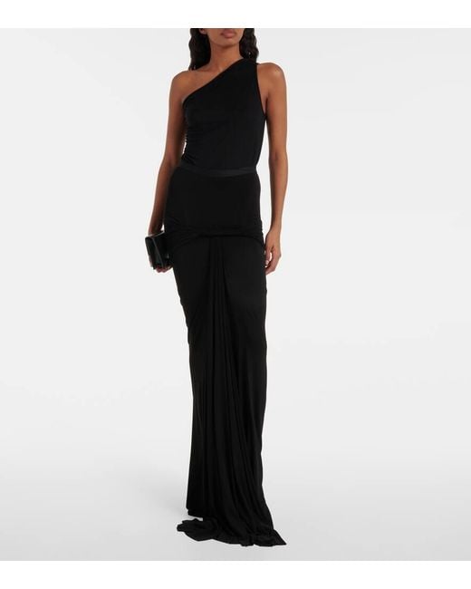 Rick Owens Black High-Rise Maxi Skirt