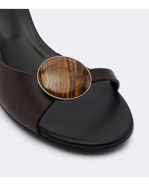 Christopher Esber Black Aura Quartz Leather Mules