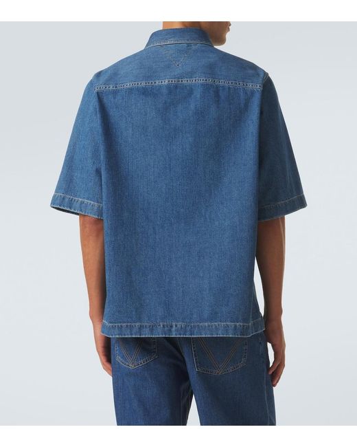 Bottega Veneta Blue Denim Shirt for men