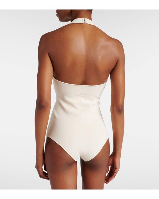 Roland Mouret White Halterneck Bodysuit