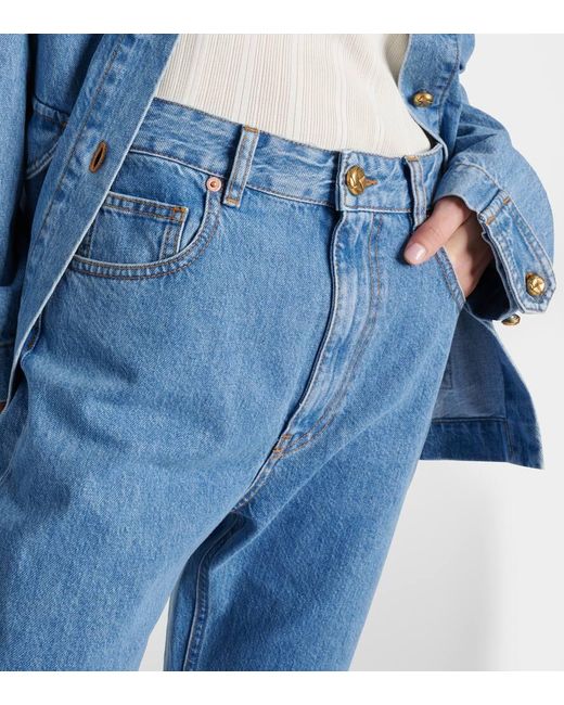 Jeans rectos Norico de tiro alto Blazé Milano de color Blue