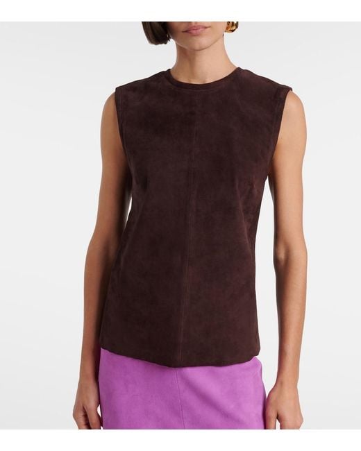 Stouls Brown Miuccia Suede Top