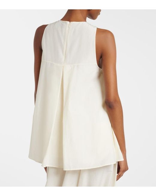 Loulou de Saison White Liao Cotton And Silk Top