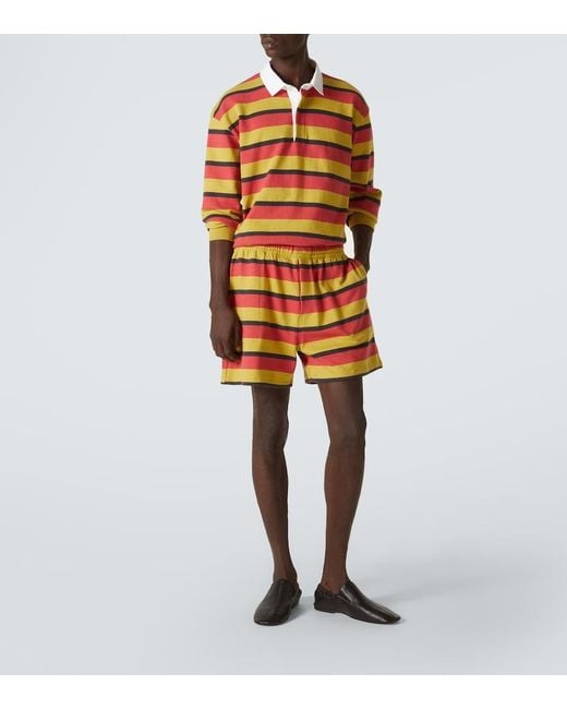 Bode Multicolor Rec Striped Cotton Jersey Shorts for men