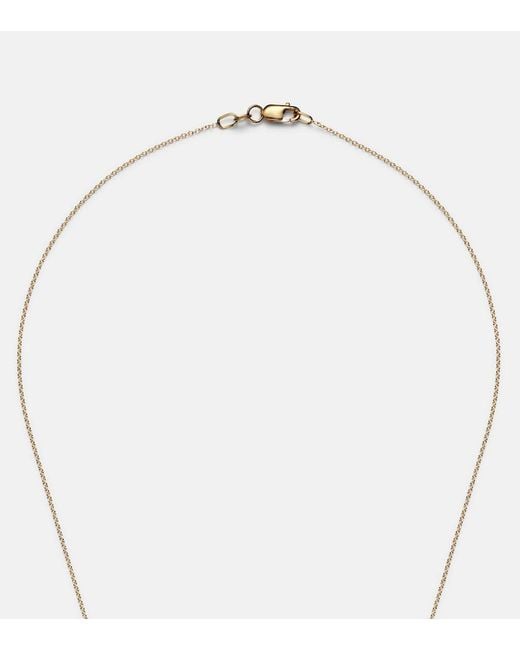 Ileana Makri White Blowing Heart 18Kt Pendant Necklace With Tsavorites