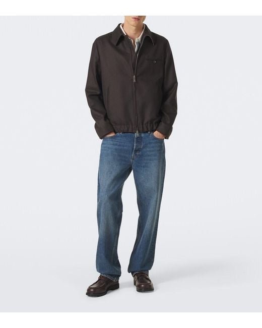 Slowear Black Virgin Wool Blouson Jacket for men