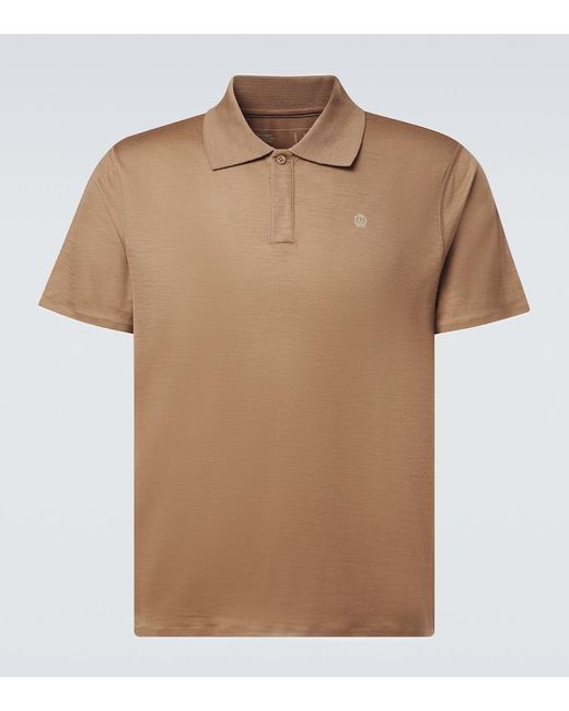 Dunhill Brown Wool And Cashmere Polo Shirt for men