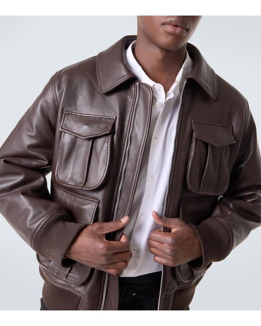 Simone Rocha Lederjacke in Brown für Herren