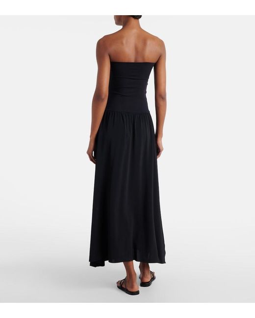 Eres Black Oda Pleated Bustier Dress