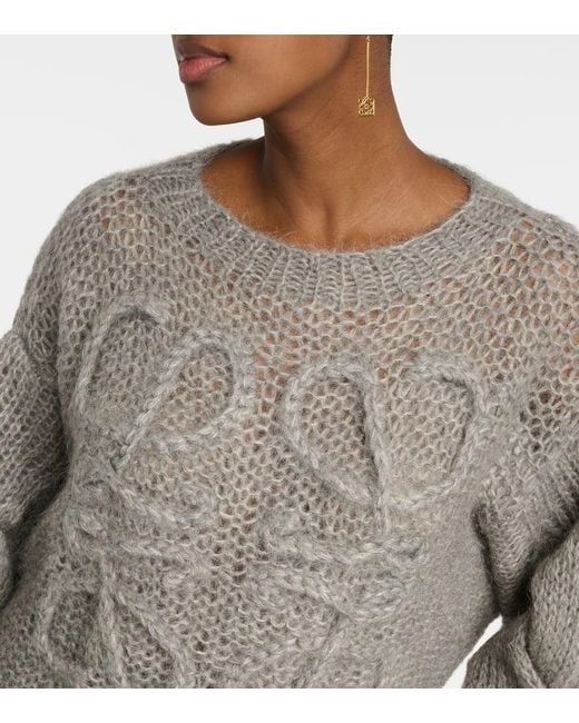 Loewe Gray Pullover Anagram Aus Einem Mohairgemisch