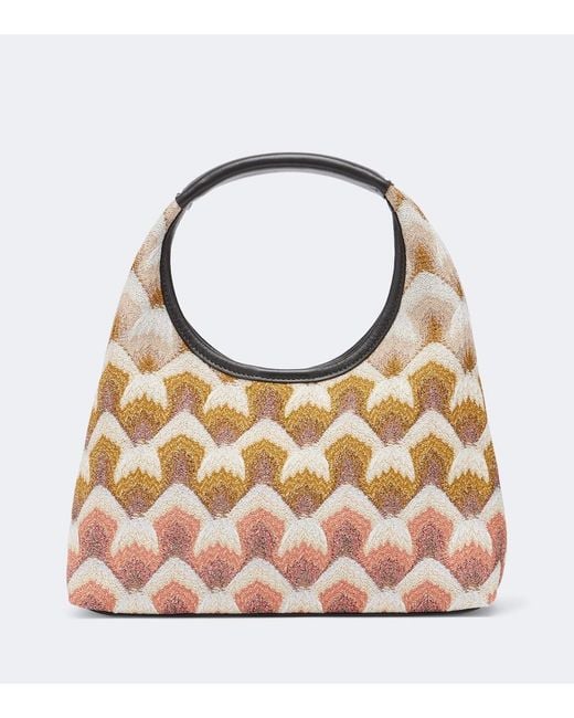 Missoni Pink Wave Small Lame Top-Handle Bag