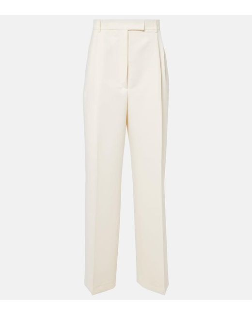 Rohe White High-Rise Wide Leg Pants