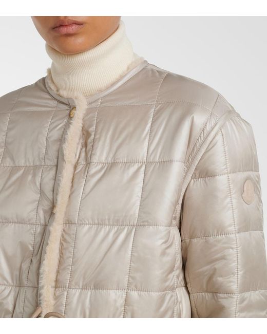 Moncler Natural Tipule Quilted Reversible Down Jacket