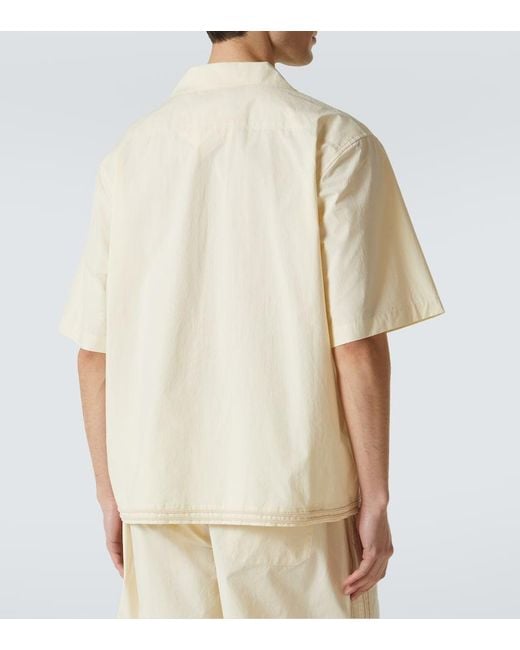 Commas Natural Cotton Bowling Shirt for men