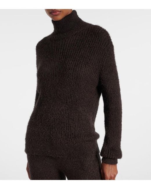 Jersey De Lana De Cuello Alto Loro Piana de color Black