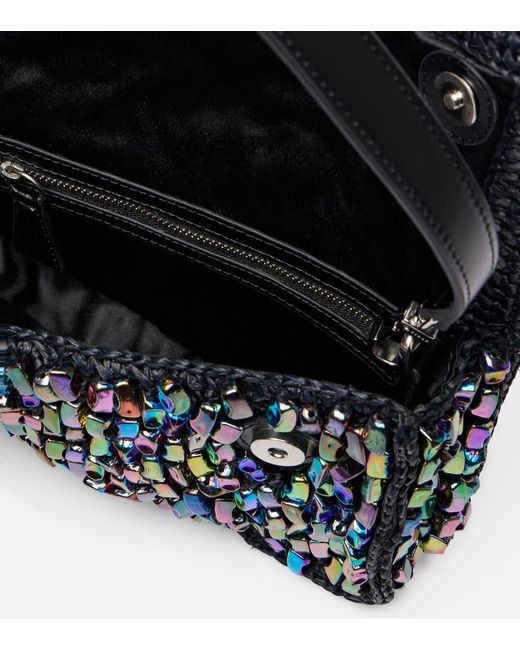Staud Black Timmy Beaded Shoulder Bag