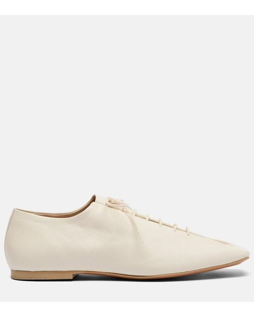 Lemaire Natural Souris Leather Derby Shoes
