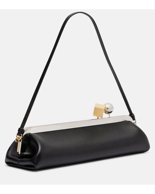 Jacquemus Black Salon Leather Clutch