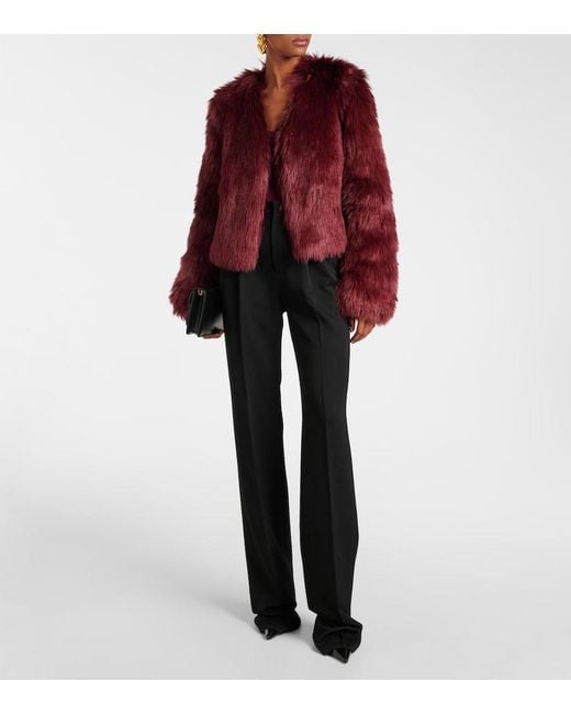 Galvan Red Manouchi Cropped Jacket