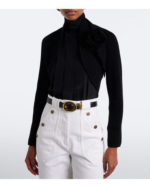 Max Mara Black Knitted Shrug