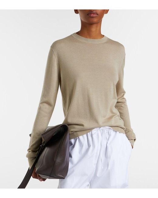 Totême  Natural Cashmere And Silk Sweater