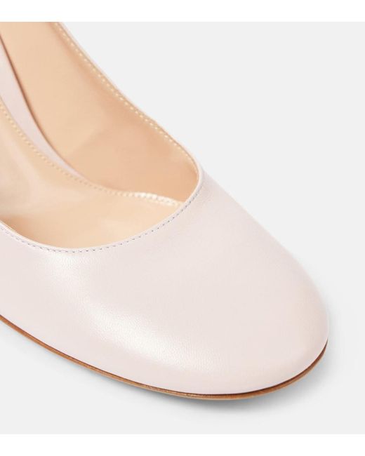 Gianvito Rossi Natural 85 Leather Pumps