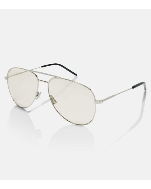 Lunettes De Soleil Classic Aviateur Saint Laurent en coloris Metallic