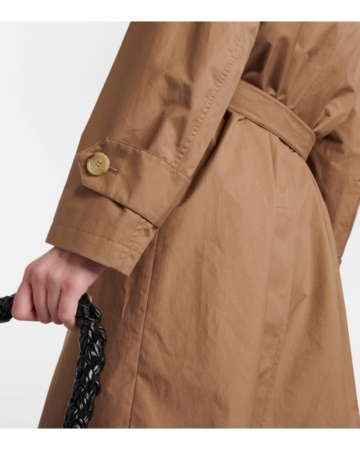 Trench-coat en coton melange Max Mara en coloris Brown