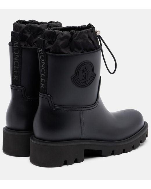 Moncler Black Kickstream Rain Boots