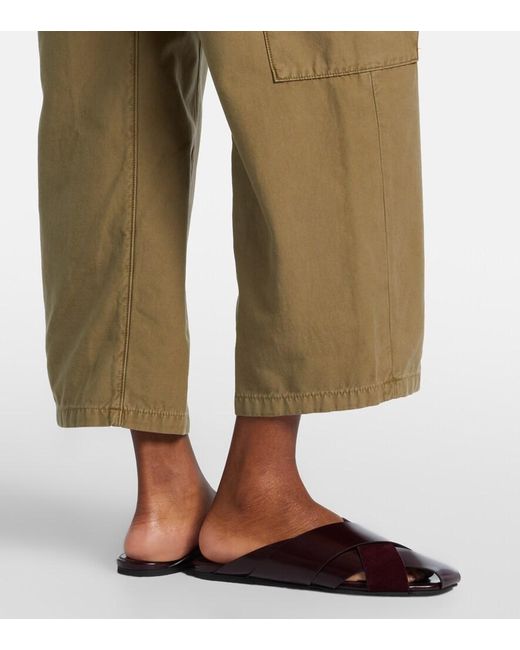 Citizens of Humanity Natural Thassos Cropped Cotton Twill Cargo Pants
