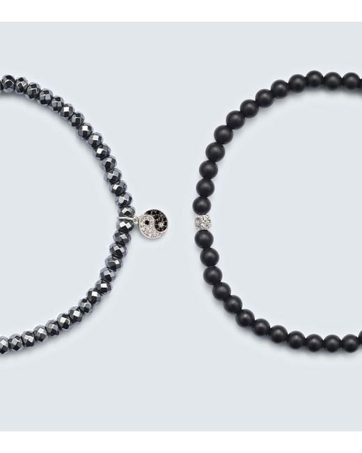 Sydney Evan Metallic 14Kt Set Of 2 Bracelets With Diamonds And Gemstones for men