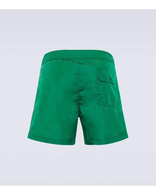 Moncler Green Swim Trunks for men