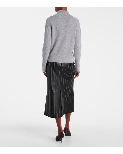 Victoria Beckham Gray Rollkragenpullover Aus Einem Wollgemisch
