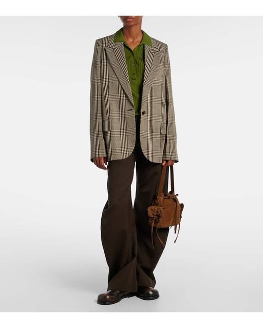 Acne Brown Patty Wool Wide-Leg Pants