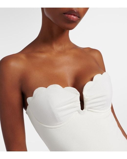 Marysia Swim White Lisbon Maillot Swimsuit