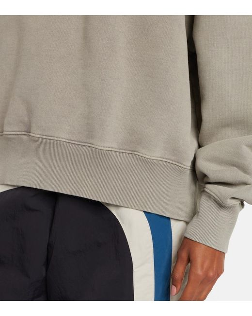 The Attico Gray Cotton Jersey Sweatshirt